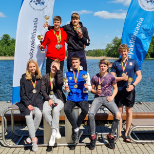Jaunių ir jaunimo čempionate Plungės irkluotojai iškovojo 17 medalių