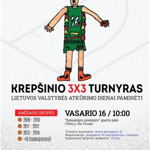 Krepšinio 3x3 turnyras Lietuvos valstybės atkūrimo dienai paminėti