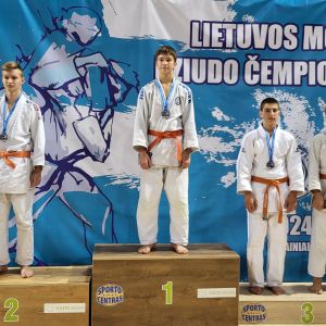 Mokinių dziudo čempionate iškovoti medaliai