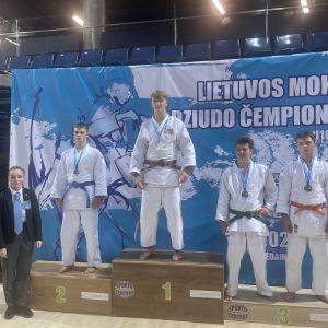 Mokinių dziudo čempionate iškovoti medaliai