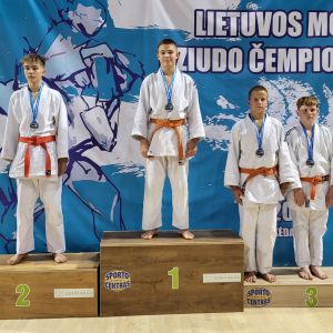 Mokinių dziudo čempionate iškovoti medaliai
