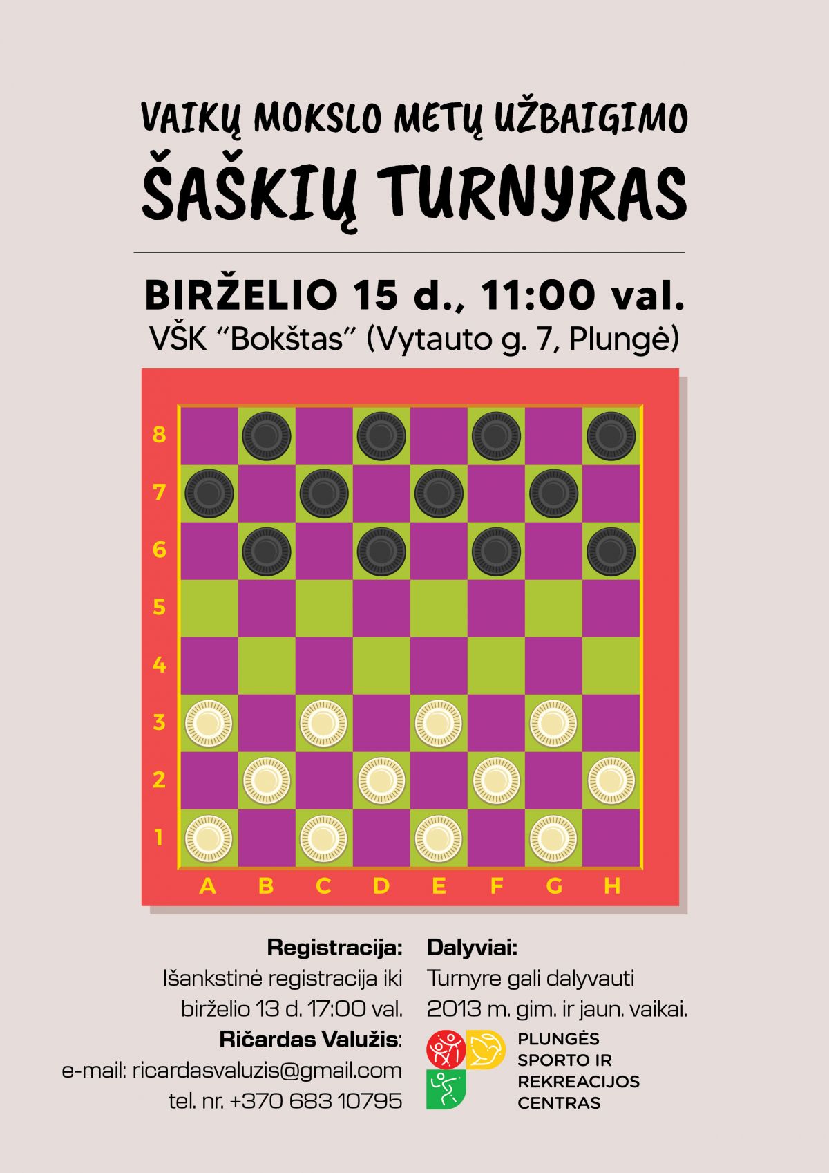 Vaikų šaškių turnyras