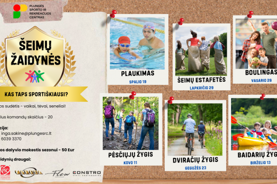 Šeimų žaidynės kviečia Plungės šeimas leistis į nuotykį kartu