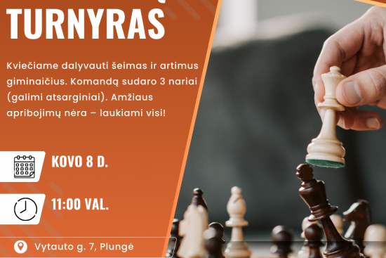 Kviečiame dalyvauti Plungės tradiciniame šeimų šachmatų komandų turnyre 559