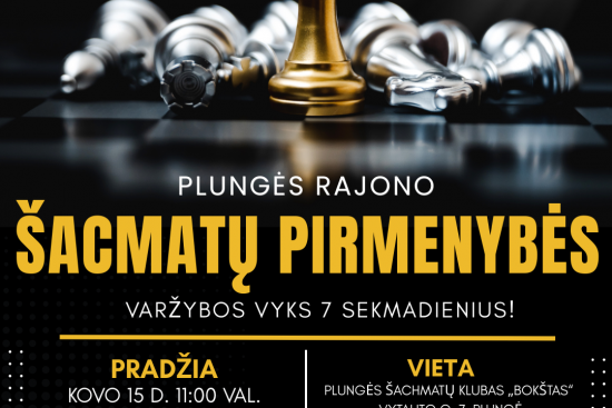 Kviečiame dalyvauti Plungės rajono šachmatų pirmenybėse 560