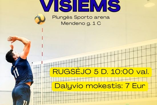 Salės tinklinio turnyras visiems