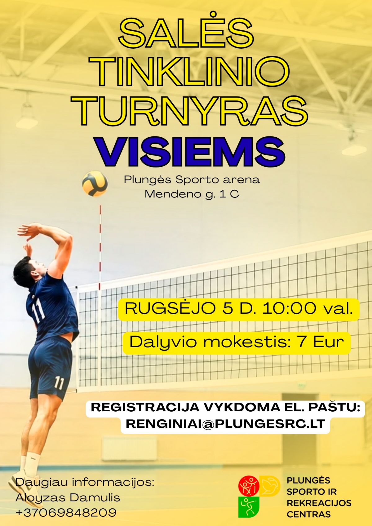 Salės tinklinio turnyras visiems