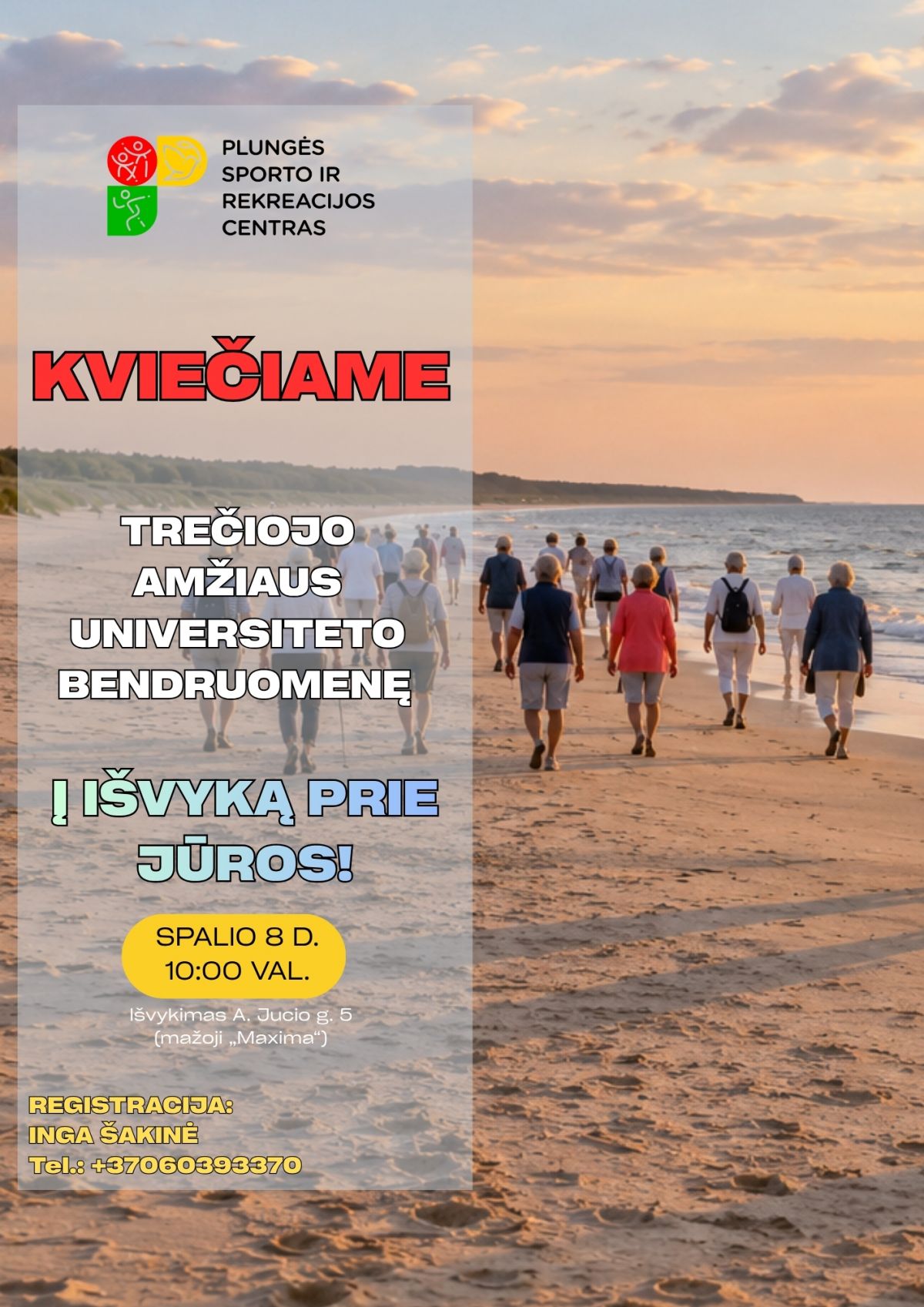 Išvyka prie jūros su trečiojo amžiaus universiteto bendruomene